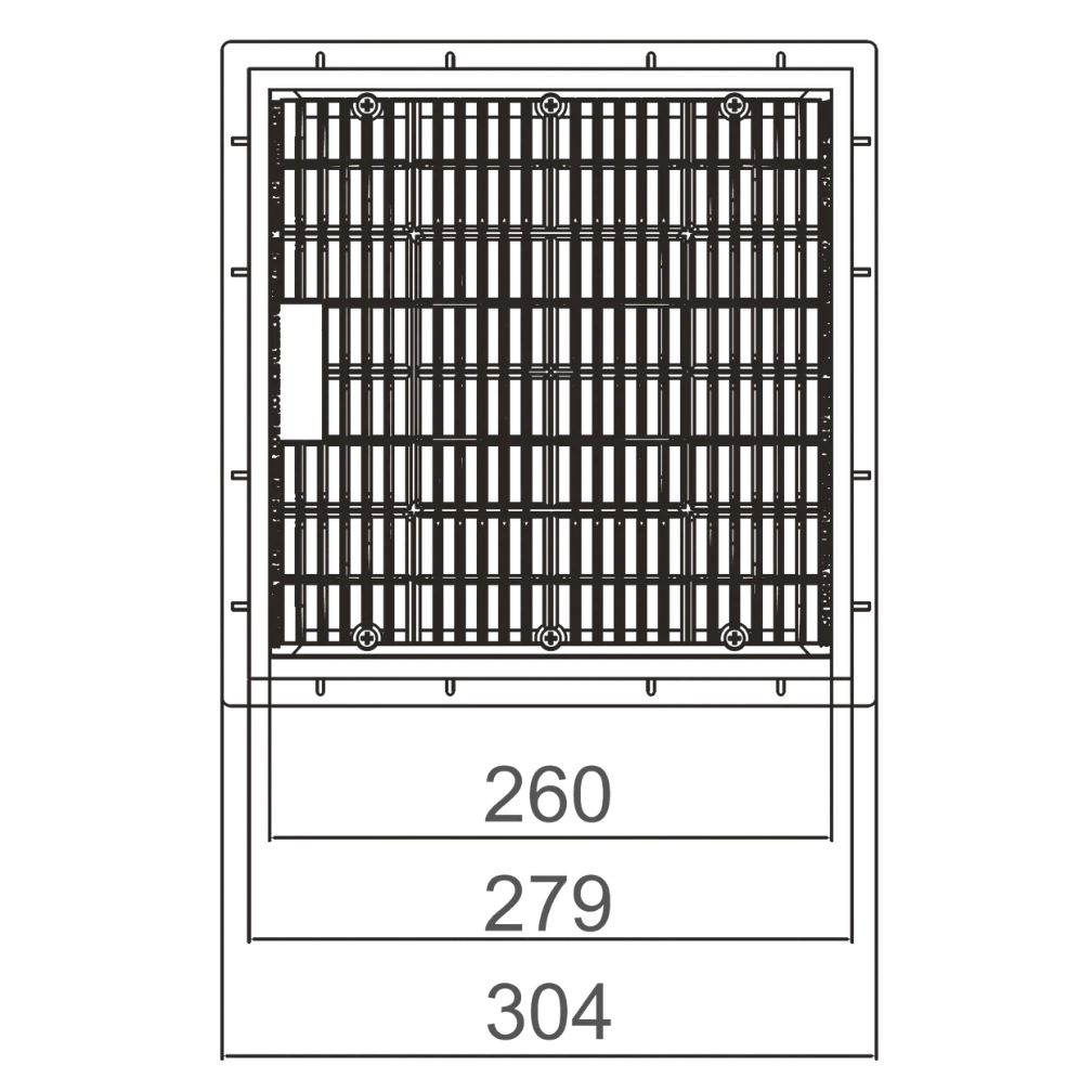 Drain Principal Carré Anti-Vortex